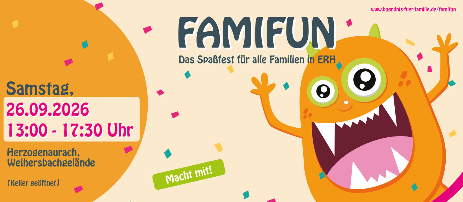FAMIFUN - Das Spaßfest für alle Familien in ERH!