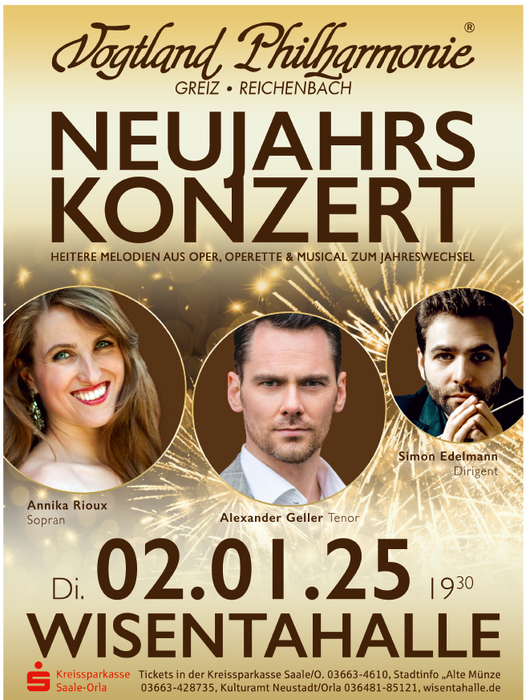 Neujahrskonzert mit der Vogtland Philharmonie Greiz/ Reichenbach