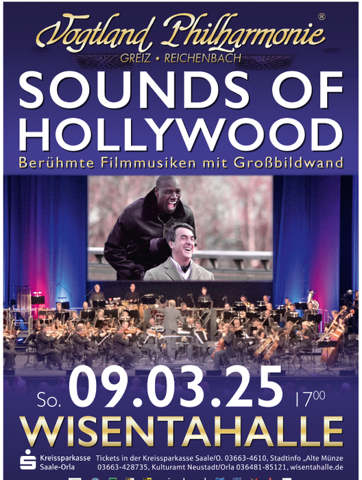 Sounds of Hollywood mit der Vogtland Philharmonie Greiz/ Reichenbach